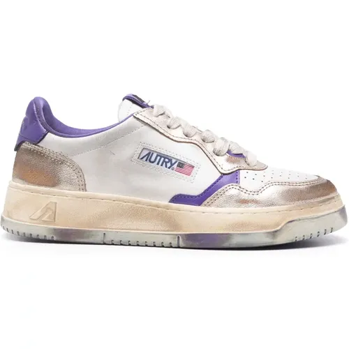 Vintage Super Sneakers Color Block , female, Sizes: 4 UK, 7 UK, 6 UK, 3 UK - Autry - Modalova