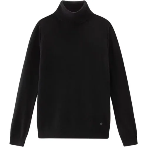 Klassischer Rollkragenpullover , Damen, Größe: S - Woolrich - Modalova