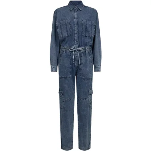 Blau Stonewash Benson Boiler Suit Kleid - Co'Couture - Modalova