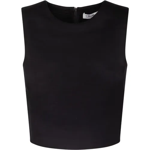 Schwarzes Crop Top , Damen, Größe: M - Max Mara - Modalova