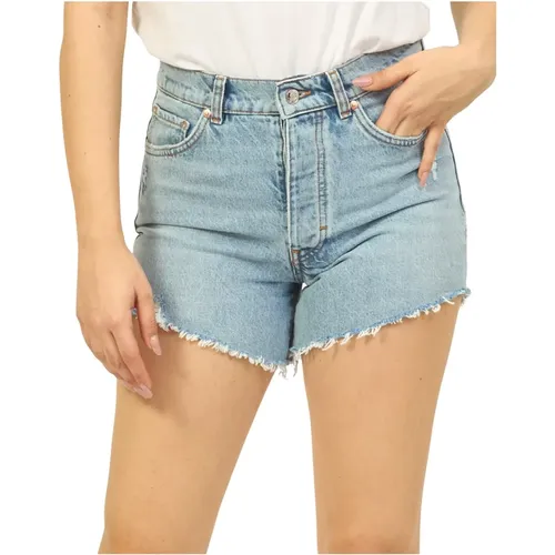 Blaue Denim Trendige Shorts mit Fransensaum,Kurze Sommer Shorts - Hugo Boss - Modalova