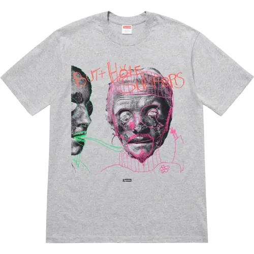 Psychic Tee Heather Grey Limited Edition , male, Sizes: XL, M - Supreme - Modalova