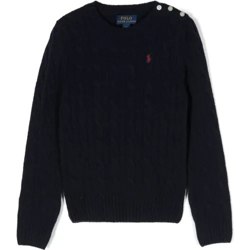 Hunter Navy Cable Sweater Pullover - Polo Ralph Lauren - Modalova