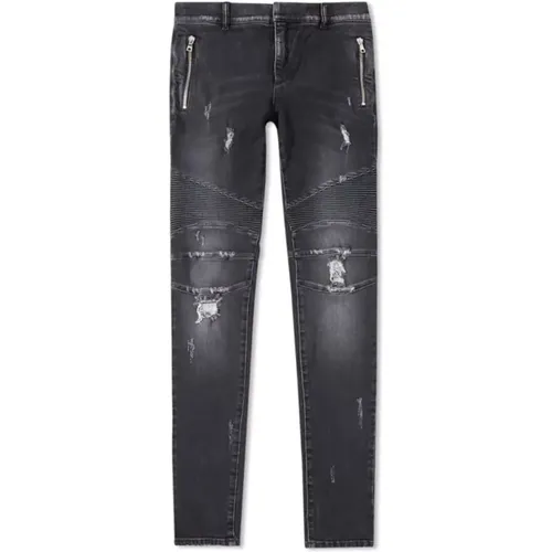 Articulated Skinny Denim Jeans , male, Sizes: W35 - Balmain - Modalova
