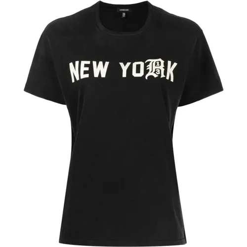 New york boy t-shirt , female, Sizes: XL, M, L - R13 - Modalova
