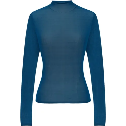 Luxury Silk Long Sleeve Blouse , female, Sizes: L - Saint Laurent - Modalova