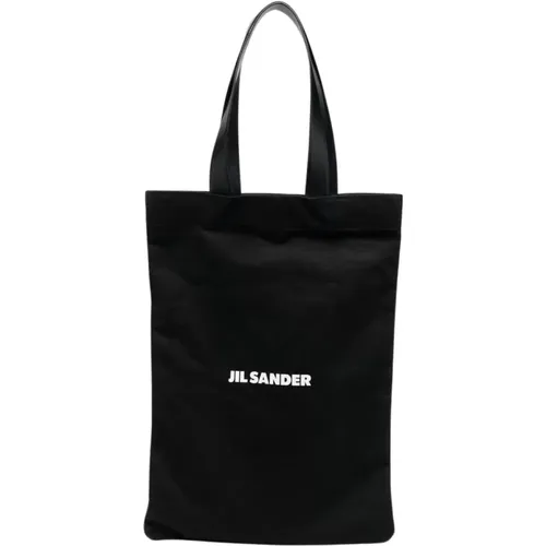 Logo Print Shopping Bag , unisex, Sizes: ONE SIZE - Jil Sander - Modalova