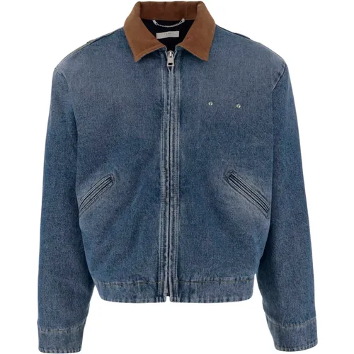 Denim Jacket with Corduroy Collar , male, Sizes: L, S, M - 1989 Studio - Modalova