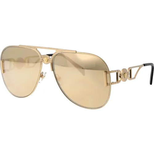 Stylish Sunglasses with Model 0Ve2255 , unisex, Sizes: 63 MM - Versace - Modalova