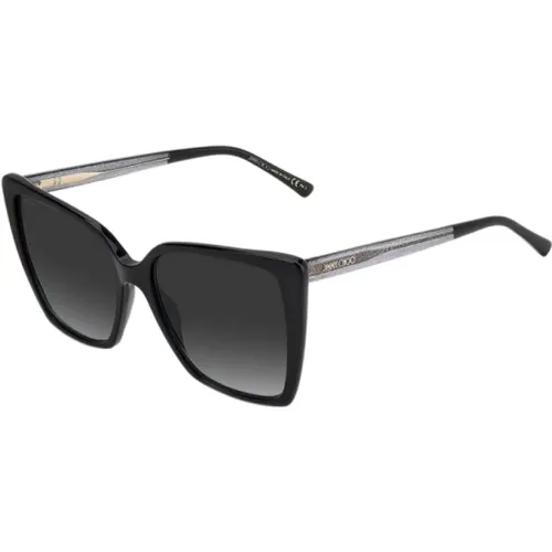 Schwarze Acetat-Sonnenbrille für Frauen - Jimmy Choo - Modalova