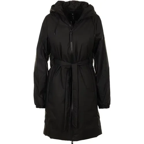 Schwarze Lange Jacke Rains - Rains - Modalova