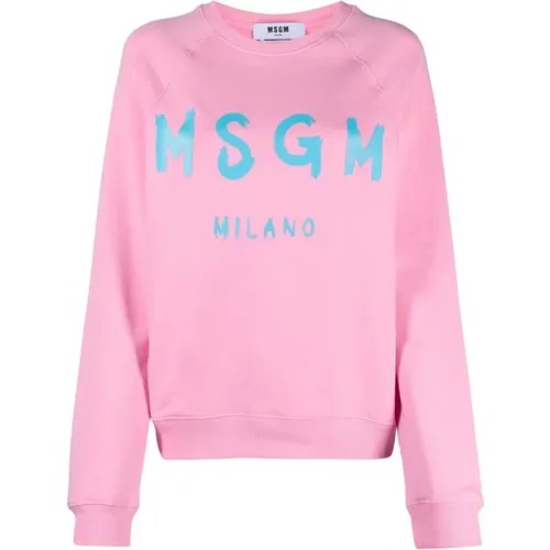 Sweaters with French Terry Lining , female, Sizes: M - Msgm - Modalova