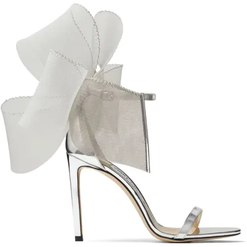 Elegant Jewel Sandals in Silver , female, Sizes: 3 UK - Jimmy Choo - Modalova
