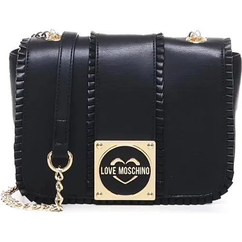 Logo Bag with Metal Strap , female, Sizes: ONE SIZE - Love Moschino - Modalova