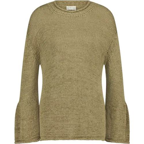 Grüner Baumwollmischpullover , Damen, Größe: M - Jane Lushka - Modalova