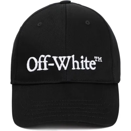 Schwarze Baseballkappe mit weißem Logo , Herren, Größe: M - Off White - Modalova