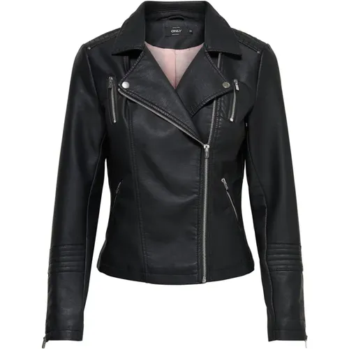 Onlgemma Kunstleder Biker OTW Noos , Damen, Größe: XS - Only - Modalova