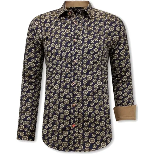 Slim Fit Fahrrad-Print Hemd - 3094 , Herren, Größe: XL - Gentile Bellini - Modalova