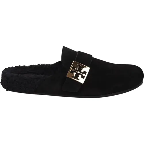 Shearling Mules mit Logo-Schnalle , Damen, Größe: 40 EU - TORY BURCH - Modalova