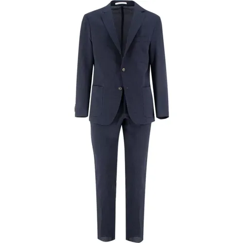 Italian Crafted Slim Fit Suit , male, Sizes: 2XL, XL, 3XL, 4XL, 5XL - Eleventy - Modalova