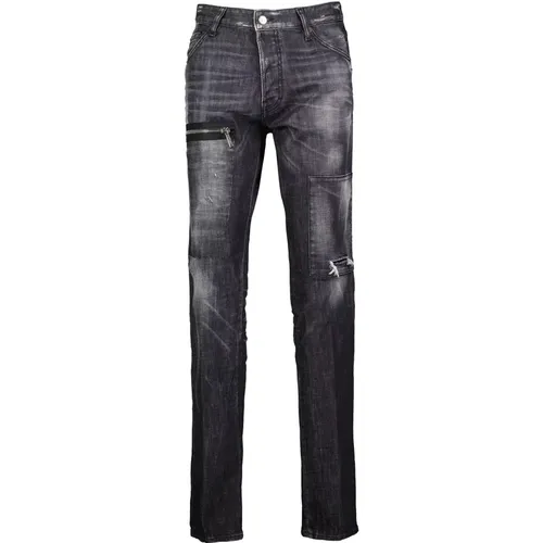 Slim Fit Jeans mit Reißverschluss-Detail - Dsquared2 - Modalova