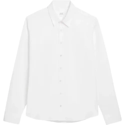 Weißes Baumwoll-Popeline-Hemd - Klassisch , Herren, Größe: S - Ami Paris - Modalova
