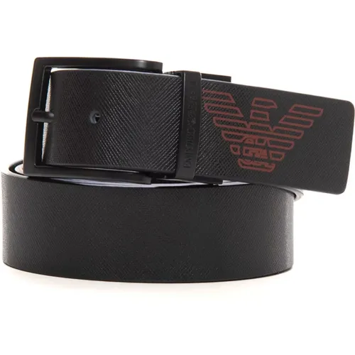 Logo Detail Reversible Buckle Belt , male, Sizes: ONE SIZE - Emporio Armani - Modalova