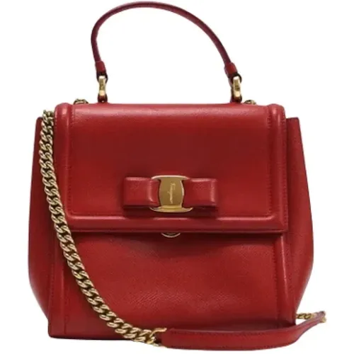 Pre-owned Leather shoulder-bags , female, Sizes: ONE SIZE - Salvatore Ferragamo Pre-owned - Modalova