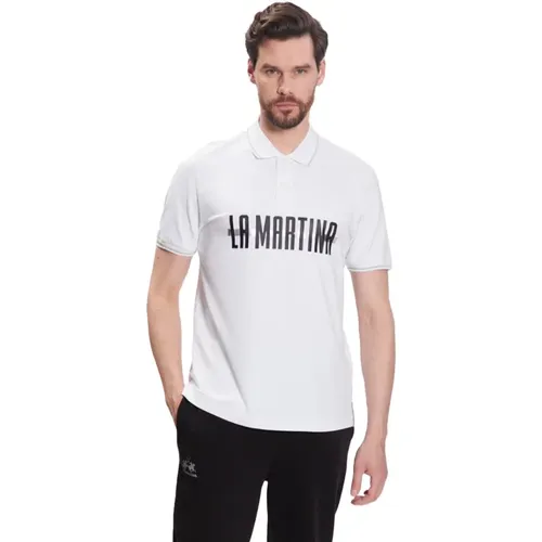 Glitzer Kragen Baumwoll Polo Shirt , Herren, Größe: 3XL - LA MARTINA - Modalova