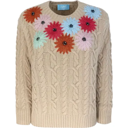 Floral Crewneck Sweater , female, Sizes: M - Max Mara - Modalova