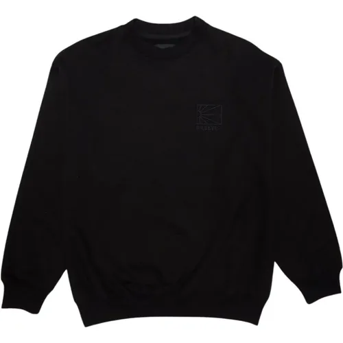 Schwarzer Logo Crewneck Baumwolle Langarm , Herren, Größe: S - Rassvet - Modalova