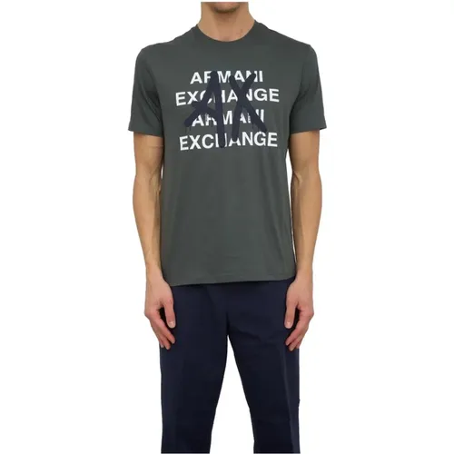 Stylisches T-Shirt , Herren, Größe: XL - Armani Exchange - Modalova