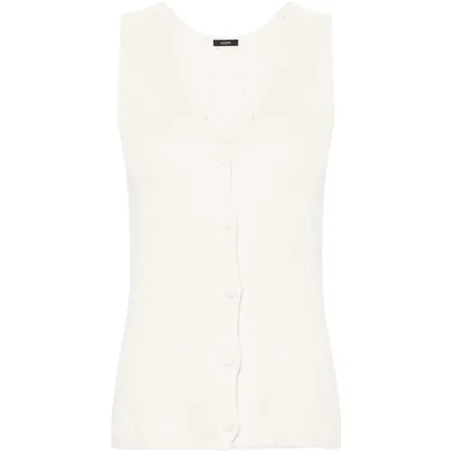 Weißes Leinen Tank Top , Damen, Größe: L - joseph - Modalova