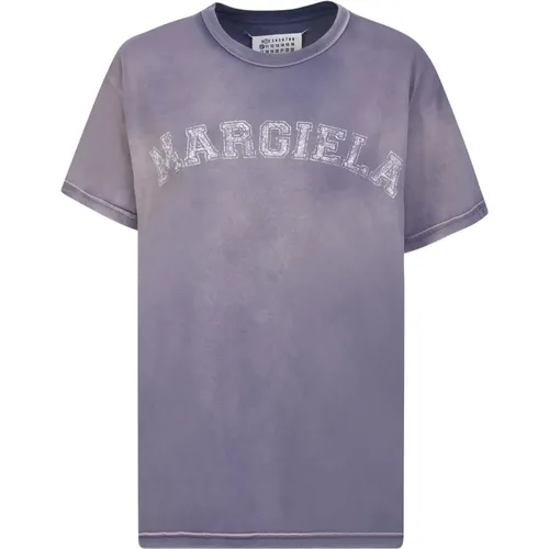 Faded College Logo T-Shirt , Damen, Größe: L - Maison Margiela - Modalova