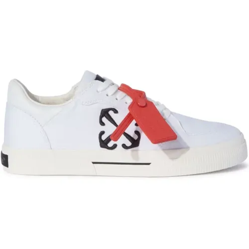 Weiße Sneakers,Canvas Vulcanized Sneakers mit Arrow Logo Off - Off White - Modalova