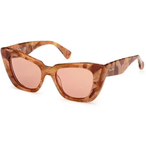 Havana Sunglasses , female, Sizes: 50 MM - Max Mara - Modalova