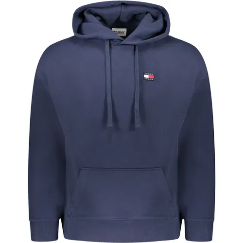 Blaue Baumwoll Hoodie 31 Kollektion , Herren, Größe: L - Tommy Hilfiger - Modalova