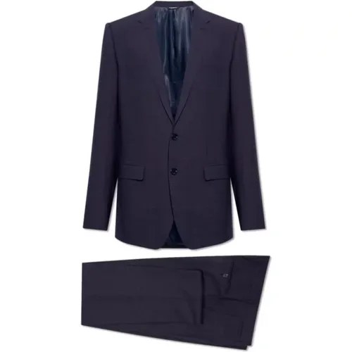 Blauer Prince of Wales Check Anzug - Dolce & Gabbana - Modalova