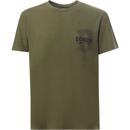 Crew-neck T-shirt with Logo , male, Sizes: L, XL, M, S, 2XL - Dondup - Modalova