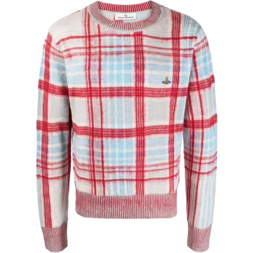 MultiColour Tartan Sweater , male, Sizes: M, L - Vivienne Westwood - Modalova