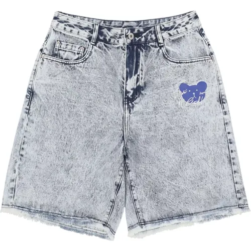 Denim Shorts Raw Hem , male, Sizes: L - Acupuncture - Modalova