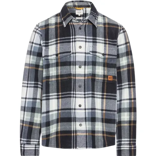 Plaid Overshirt , male, Sizes: 3XL - camel active - Modalova