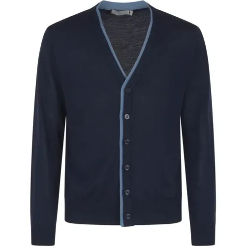 Blaue Punto Pullover , Herren, Größe: L - Canali - Modalova