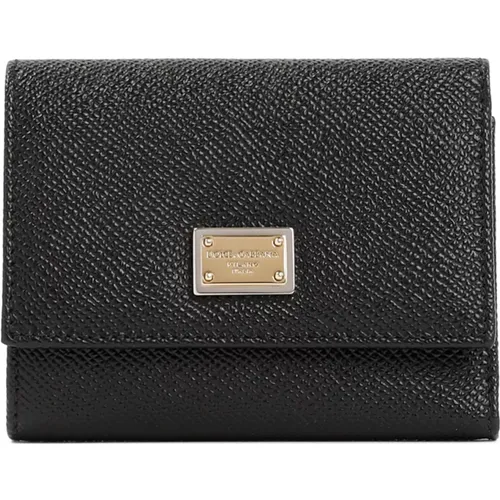 Klassische French Flap Wallet , Damen, Größe: ONE Size - Dolce & Gabbana - Modalova