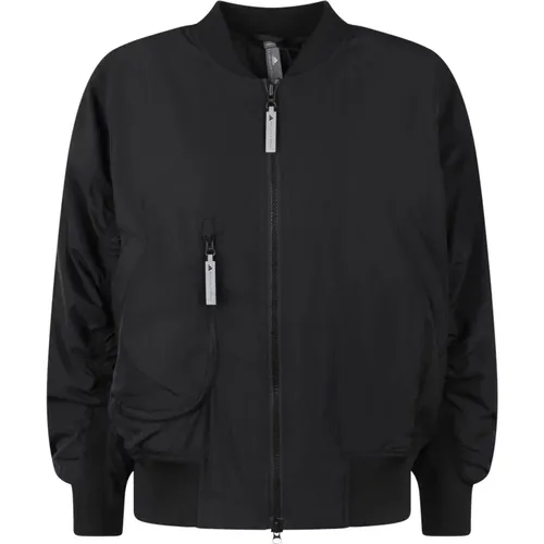 Logo-print lightweight bomber jacket , male, Sizes: M - adidas by stella mccartney - Modalova