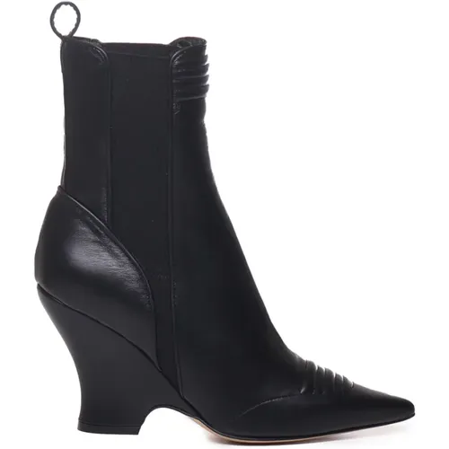 Leather Boots with Elastic , female, Sizes: 6 UK - Alchimia - Modalova