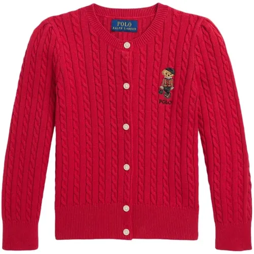 Roter MinicablBear Strickjacke - Polo Ralph Lauren - Modalova