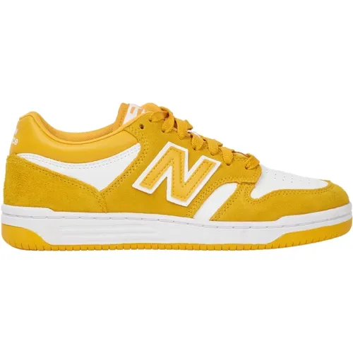 Goldene flache Sneaker inspiriert von Basketball , Herren, Größe: 44 EU - New Balance - Modalova