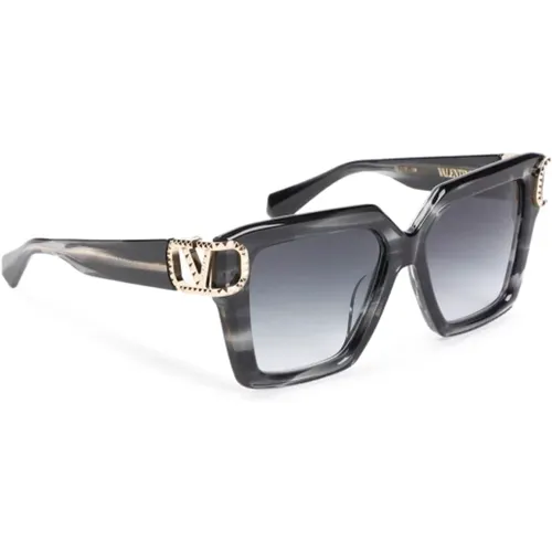 Stylish V-Uno Sunglasses in /Gold , female, Sizes: ONE SIZE - Valentino - Modalova