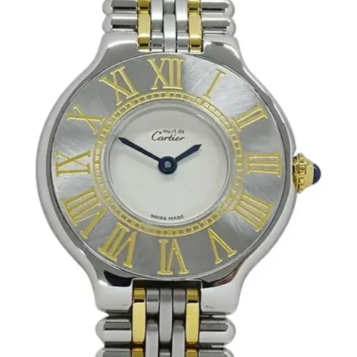 Pre-owned Stainless Steel watches , female, Sizes: ONE SIZE - Cartier Vintage - Modalova